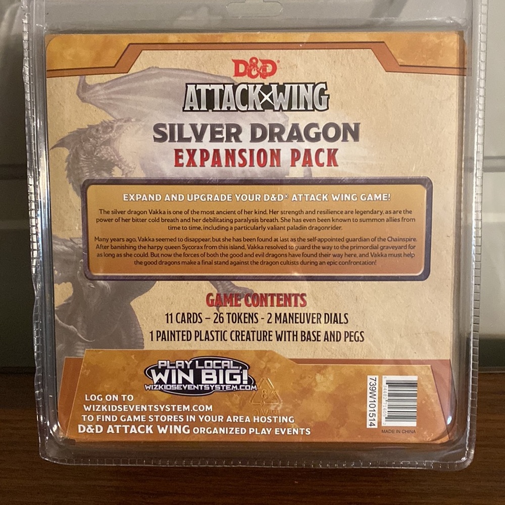 D&D NWOT Attack Wing Silver Dragon Expansion Pack - Picture 2 of 2